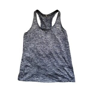 Under Armour Womens Small Heather Blue Racerback Athletic Tank Top Loose Fit Gym